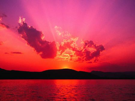 le coucher de soleil